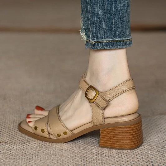 Mid heel Open toe Shoes