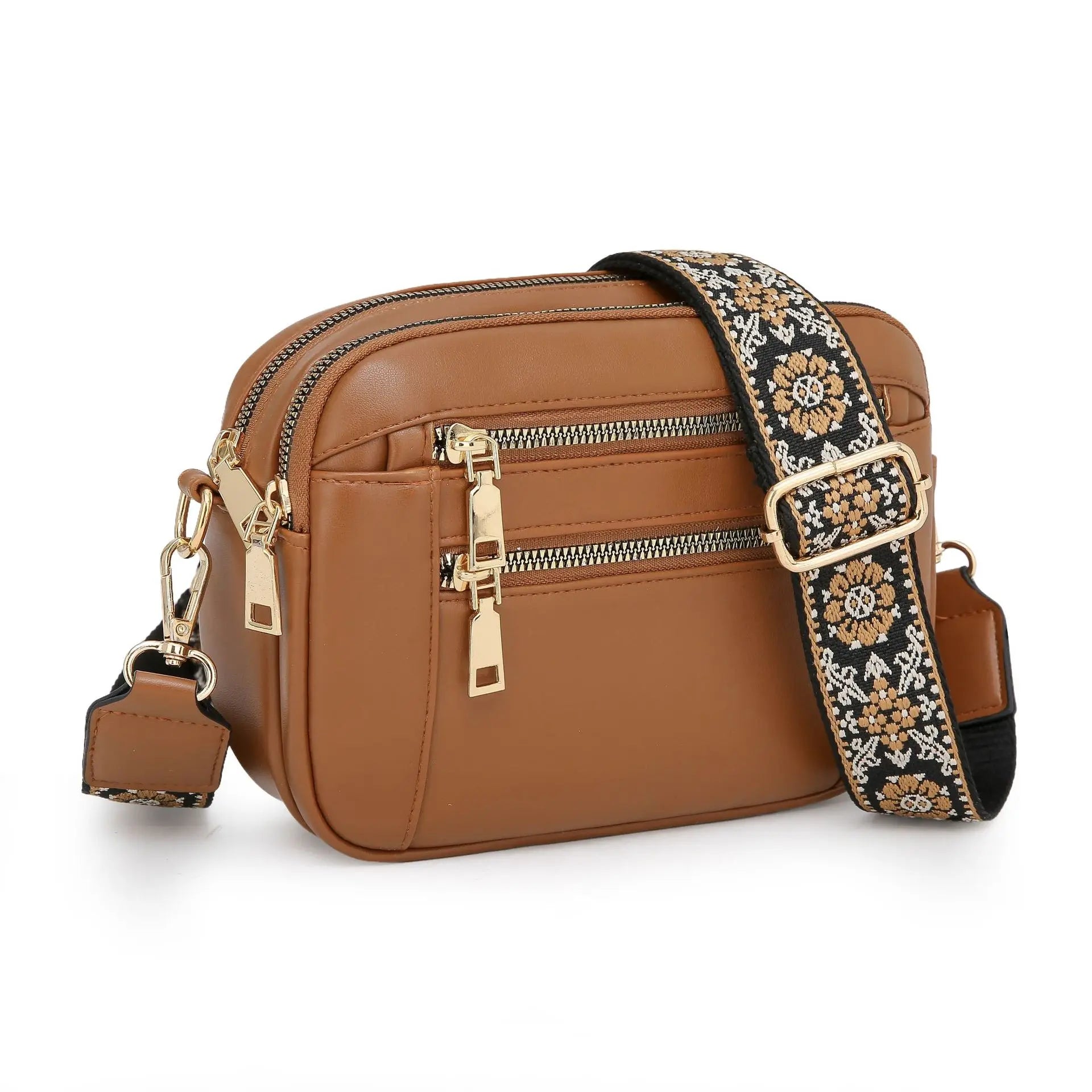 Ayla Refined Leather Shoulder Bag with Adjustable Strap