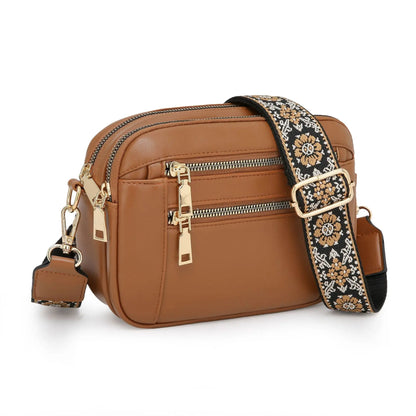 Ayla Refined Leather Shoulder Bag with Adjustable Strap