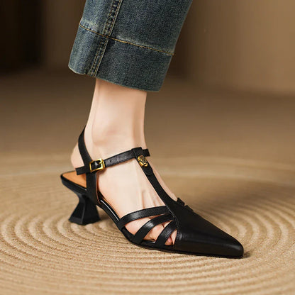 Covered Pointed Toe Shoes
