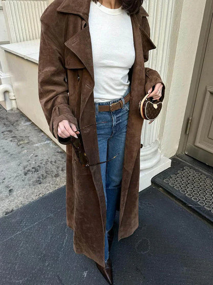 NEWPORT RESERVE I Cordula Suede Trench Coat