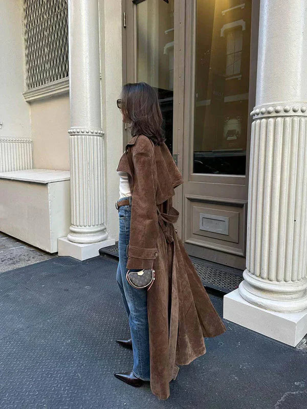 NEWPORT RESERVE I Cordula Suede Trench Coat