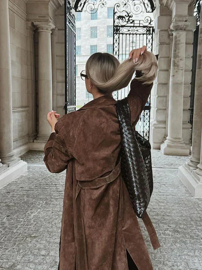 NEWPORT RESERVE I Cordula Suede Trench Coat