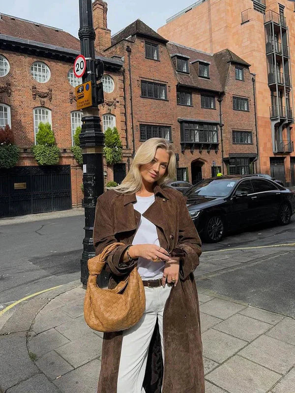 NEWPORT RESERVE I Cordula Suede Trench Coat