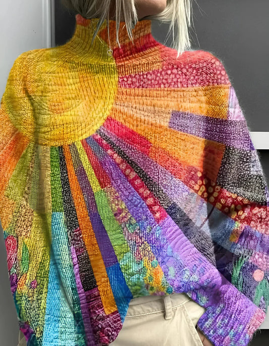 Ada - Bunter und Fröhlicher Rollkragenpullover