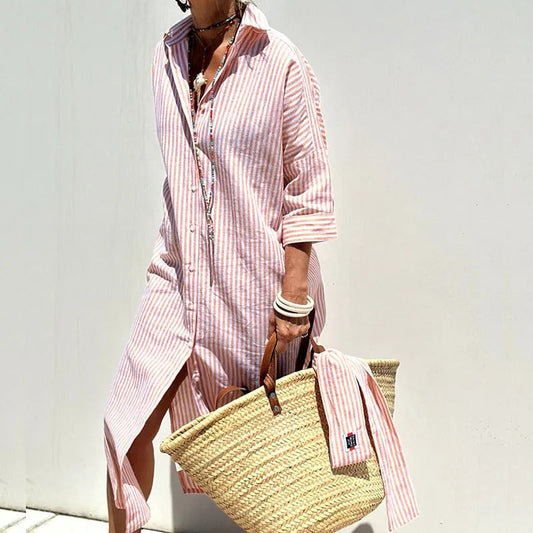 Alessandra™ | Elegant Striped Summer Dress (Almost Sold Out)
