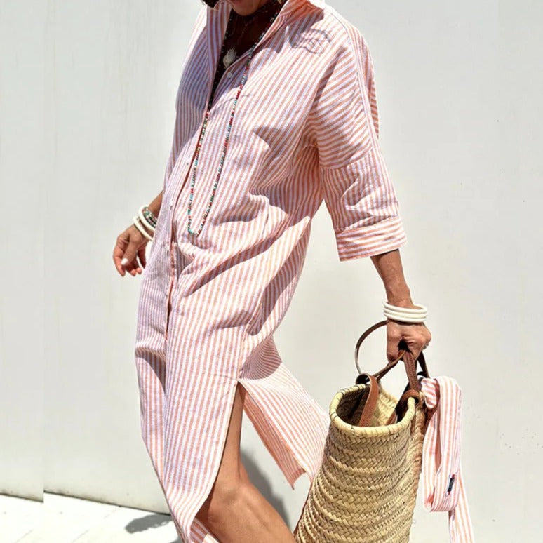 Alessandra™ | Elegant Striped Summer Dress (Almost Sold Out)