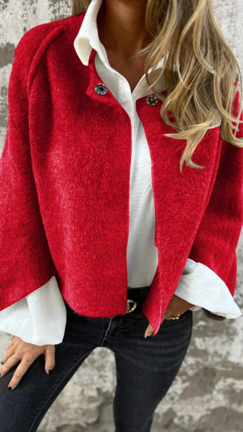 Amelia Timeless Cotton Blend Round Neck Women's Coat