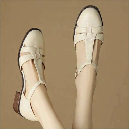 Narrow Band T-strap Flats