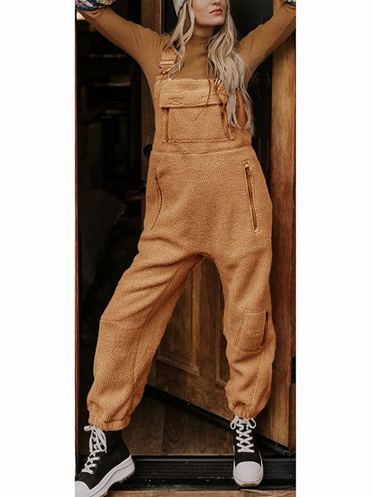 Newport Reserve I Women's Fleece Thermal Overalls With Zippered Pockets