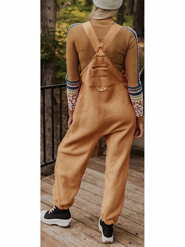 Newport Reserve I Women's Fleece Thermal Overalls With Zippered Pockets