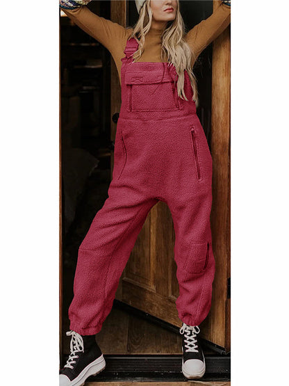 Newport Reserve I Women's Fleece Thermal Overalls With Zippered Pockets