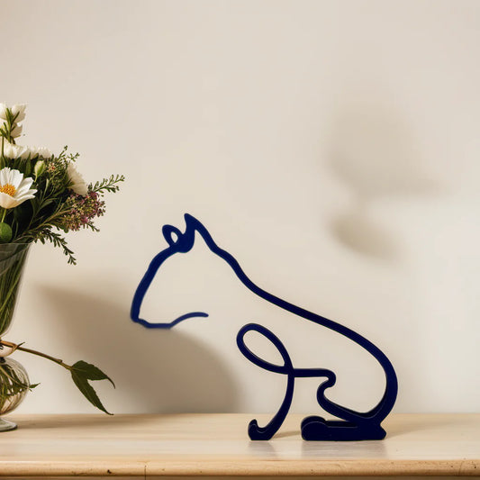 Bull Terrier - Line Art Sculpture