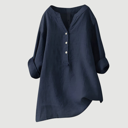 Freja™ – Airy and Comfortable Button-Up Linen Shirt