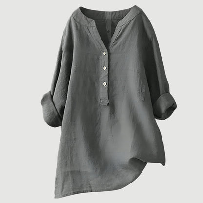Freja™ – Airy and Comfortable Button-Up Linen Shirt