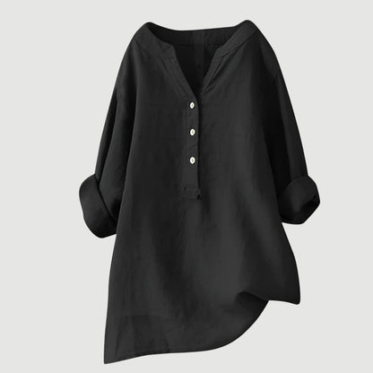 Freja™ – Airy and Comfortable Button-Up Linen Shirt