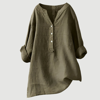 Freja™ – Airy and Comfortable Button-Up Linen Shirt
