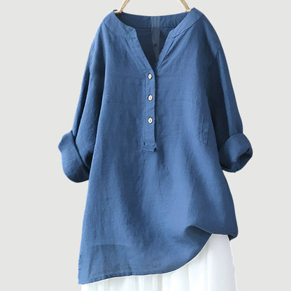 Freja™ – Airy and Comfortable Button-Up Linen Shirt