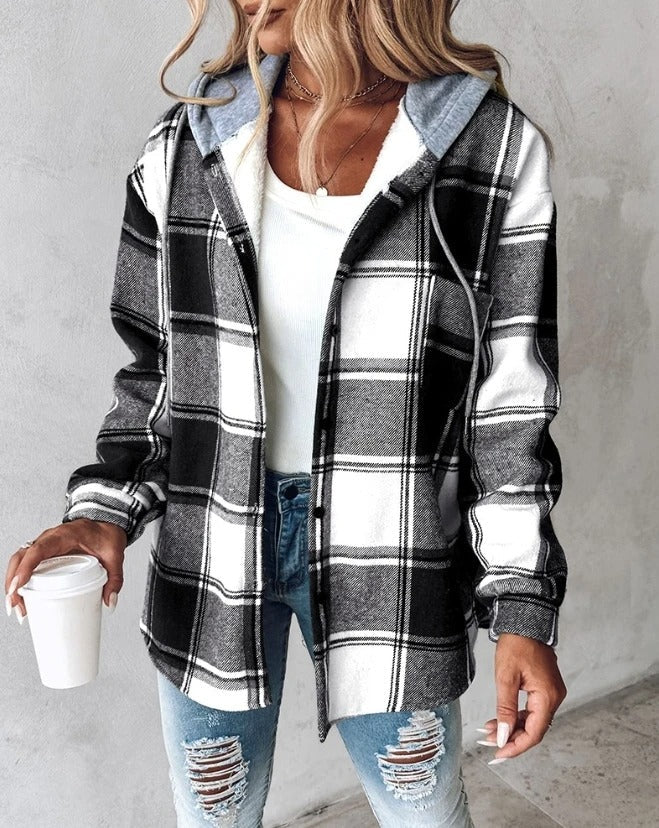 Jasmin Premium Cotton Blend Blocked Hoodie Jacket – Cozy Style