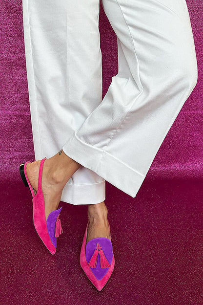 Quelia – Pointed Slingbacks with Tassels