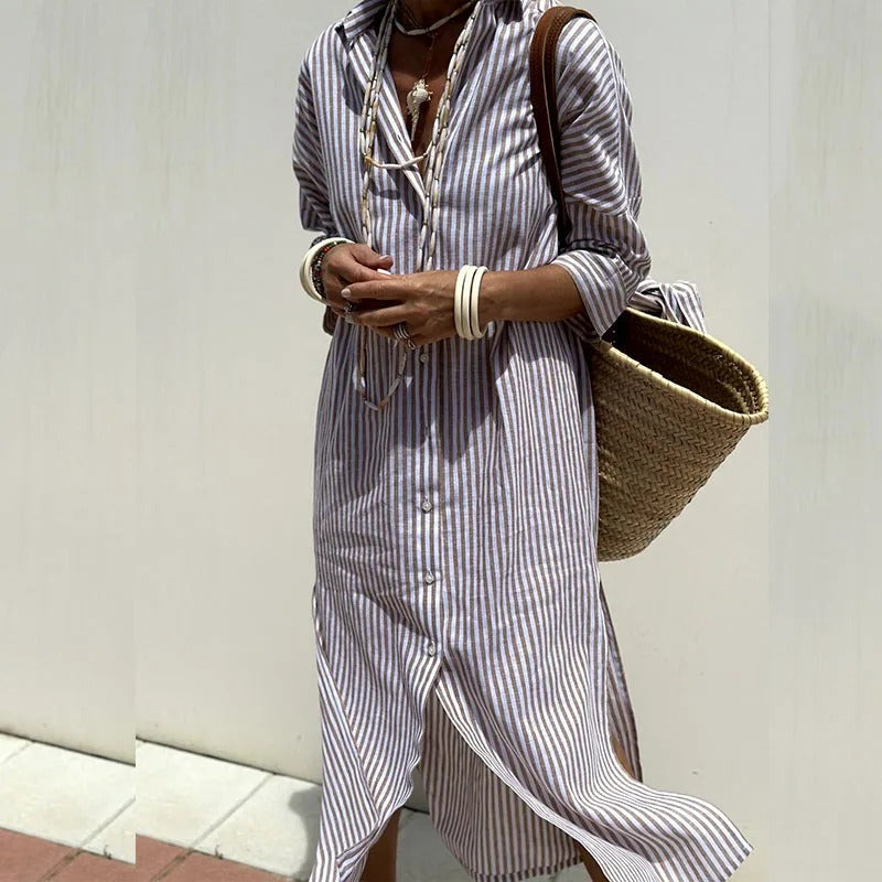 Alessandra™ | Elegant Striped Summer Dress (Almost Sold Out)
