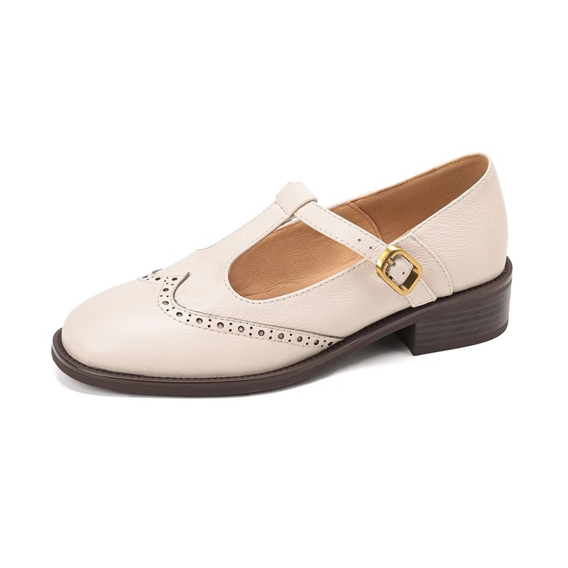 Retro Leather Brogue Sandals