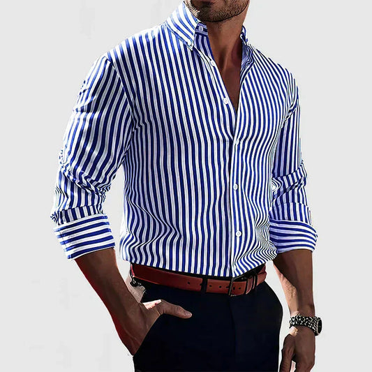 Theodor™ | Breathable Striped Shirt for a Relaxed Smart Look
