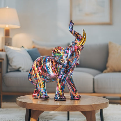 Creative Graffiti Elephant Figurine