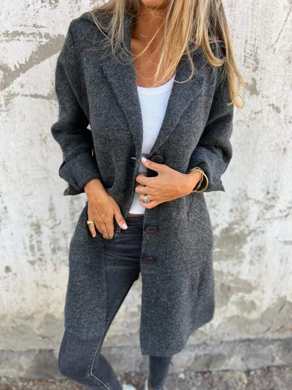 Isabella Trendy Women's Wool-Blend Coat Elegant Warmth Versatile