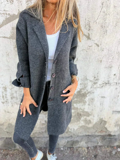 Isabella Trendy Women's Wool-Blend Coat Elegant Warmth Versatile