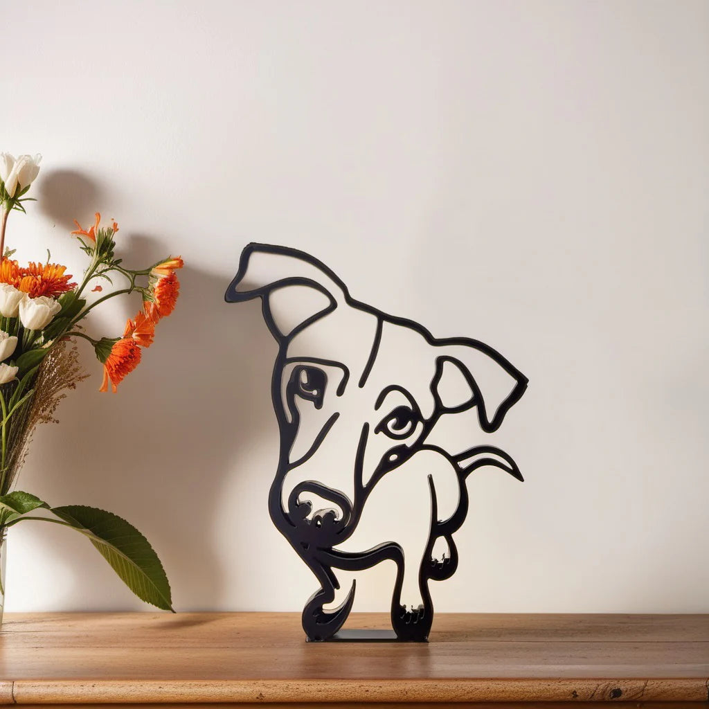 Jack Russel - Line Art Sculpture