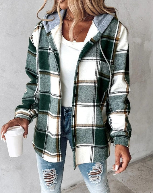 Jasmin Premium Cotton Blend Blocked Hoodie Jacket – Cozy Style