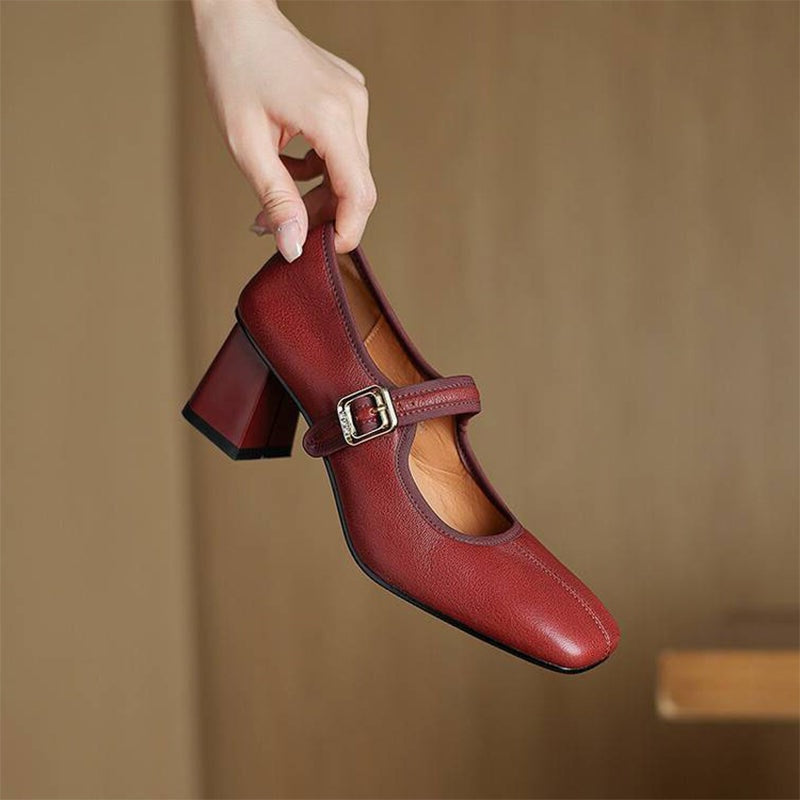 Leather Elegant Mary Janes