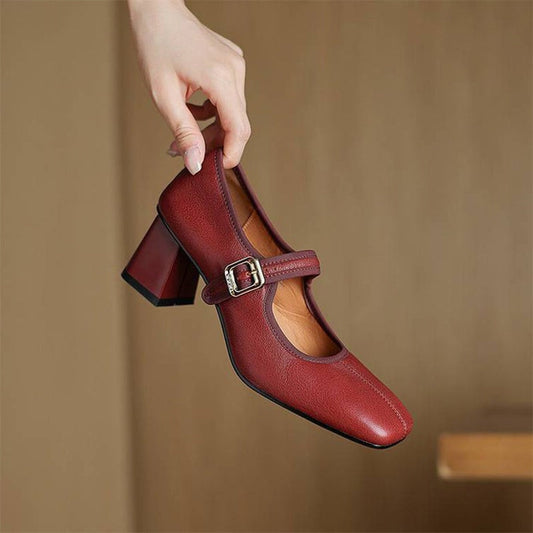 Leather Elegant Mary Janes