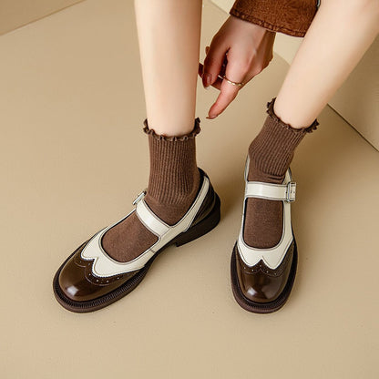 Retro Leather Mary Janes