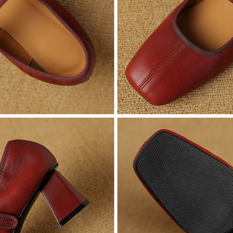 Leather Elegant Mary Janes