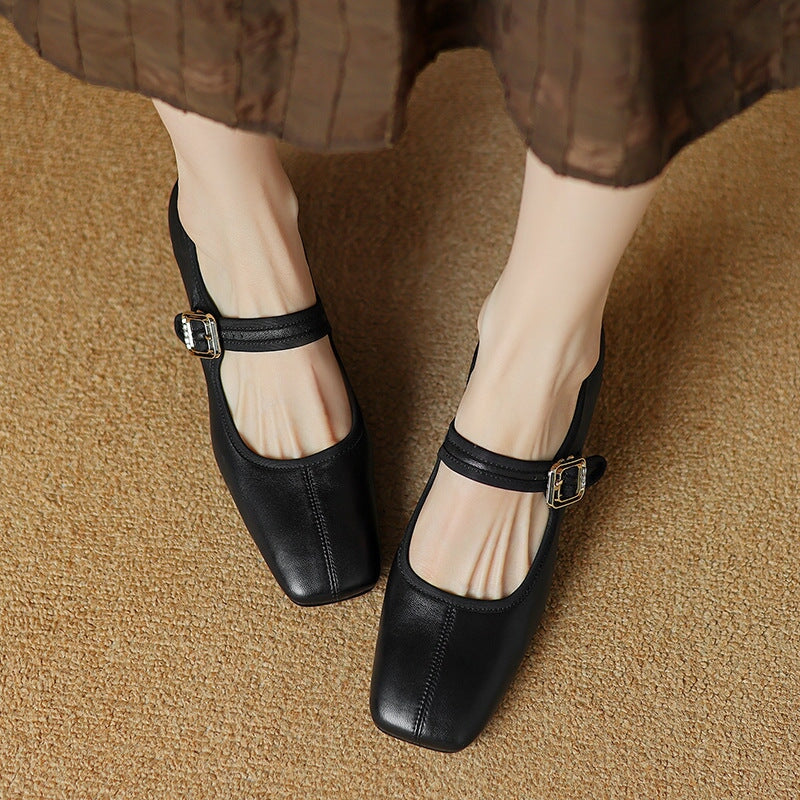 Leather Elegant Mary Janes