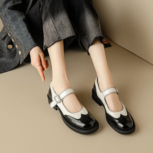 Retro Leather Mary Janes