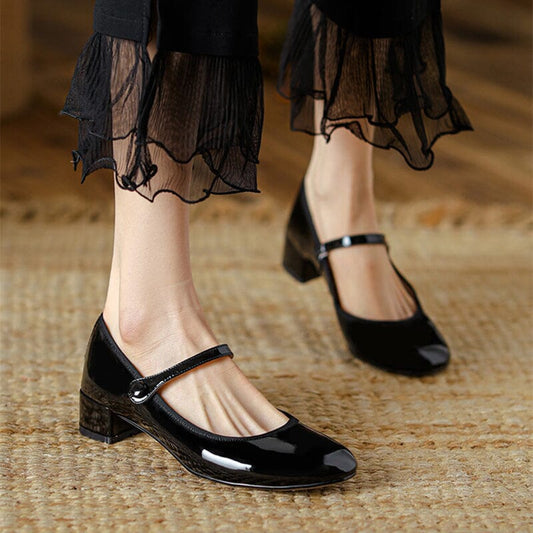 Chic Leather Mary Sandals