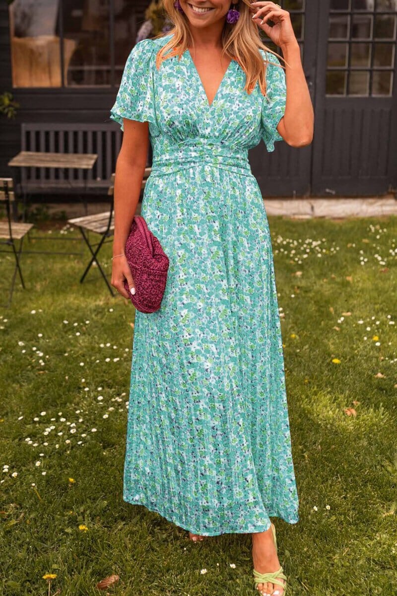Amelia | Elegant Long Dress with V-Neck