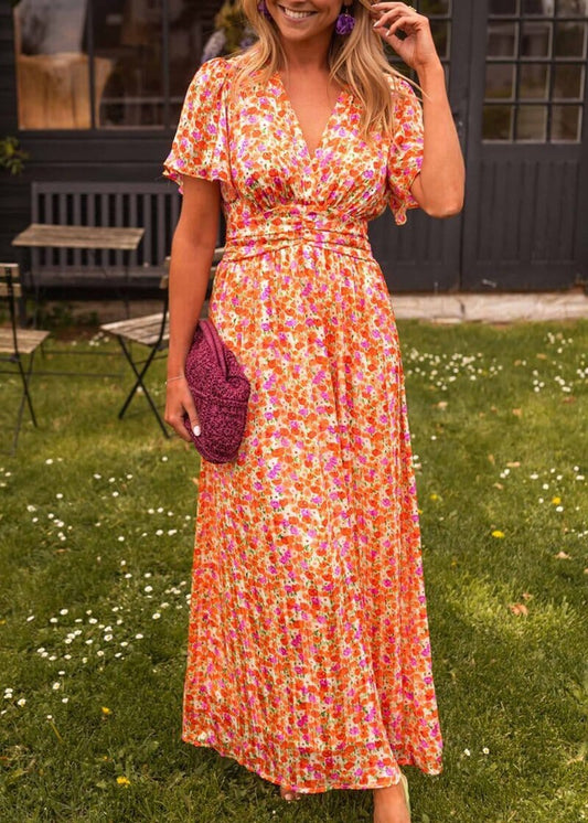 Amelia | Elegant Long Dress with V-Neck