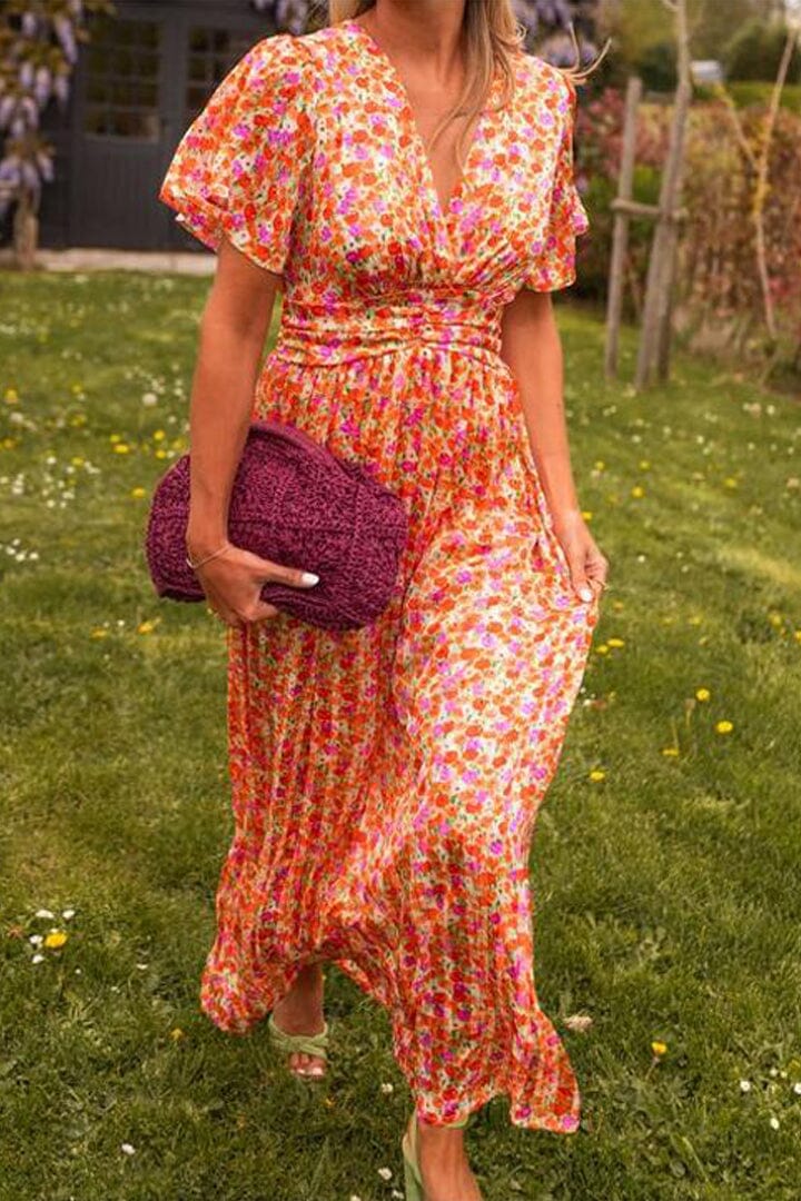 Amelia | Elegant Long Dress with V-Neck