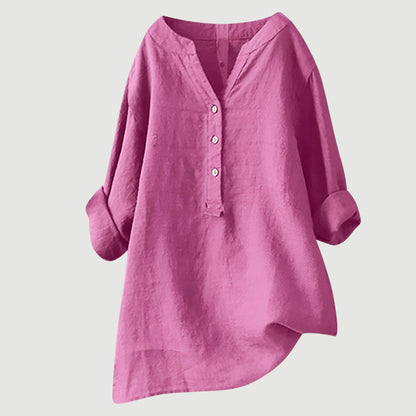 Freja™ – Airy and Comfortable Button-Up Linen Shirt